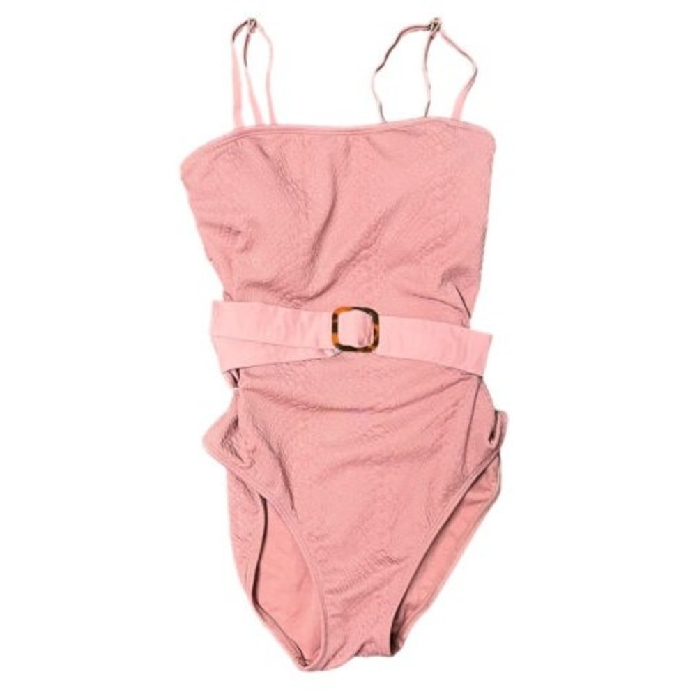 Time and Tru One Piece Swimsuit Snake Texture Pink Womens Size M (8-10)
